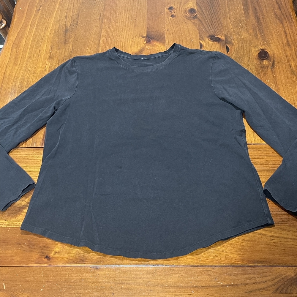 Lululemon Athletica Womens‎ Black Casual Long Sleeve Crewneck T Shirt Size 6